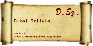 Dukai Szilvia névjegykártya