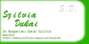 szilvia dukai business card
